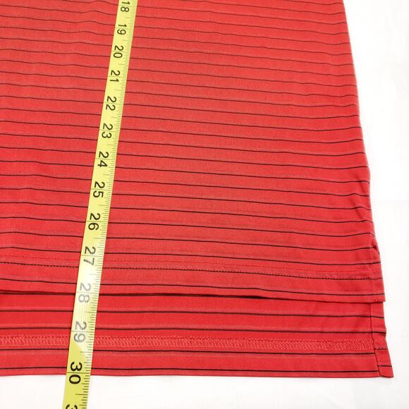 Adidas Clima Cool Striped Polo Shirt Orange And Black Size Large Short Sleeve - Picture 8 of 11